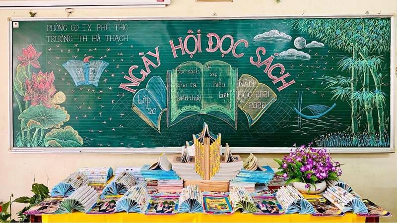 Gợi ý cách trang trí bảng ngày hội đọc sách đẹp, ấn tượng
