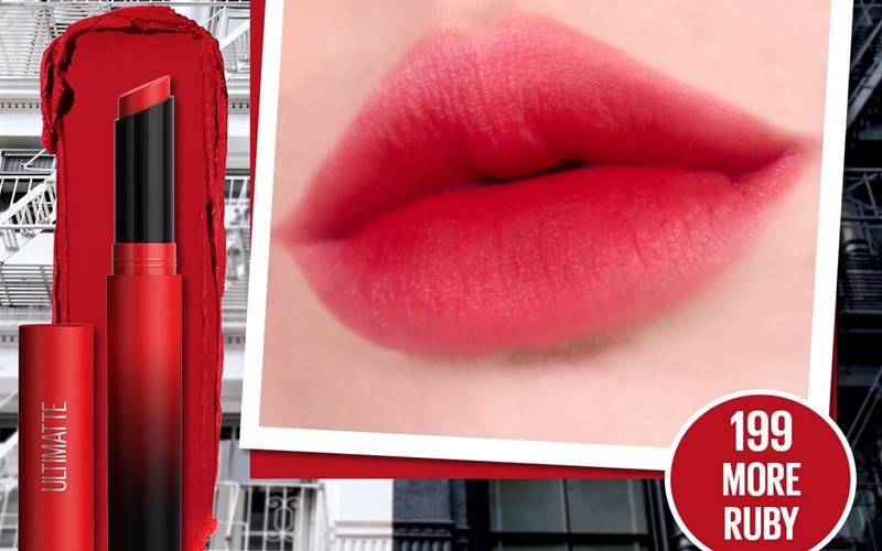 Son đỏ hồng Maybelline New York Color Sensational Ultimatte màu 199 Son đỏ hồng Maybelline New York Color Sensational Ultimatte màu 199