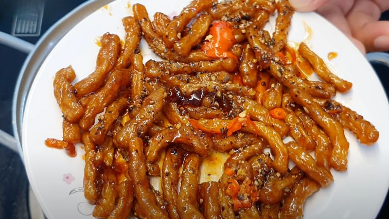 món cá bống kho chay