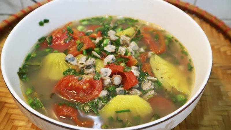 Canh hến nấu chua