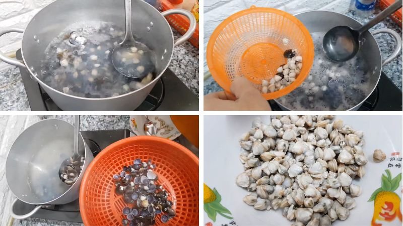 Cách sơ chế hến để loại bỏ cát và chất bẩn
