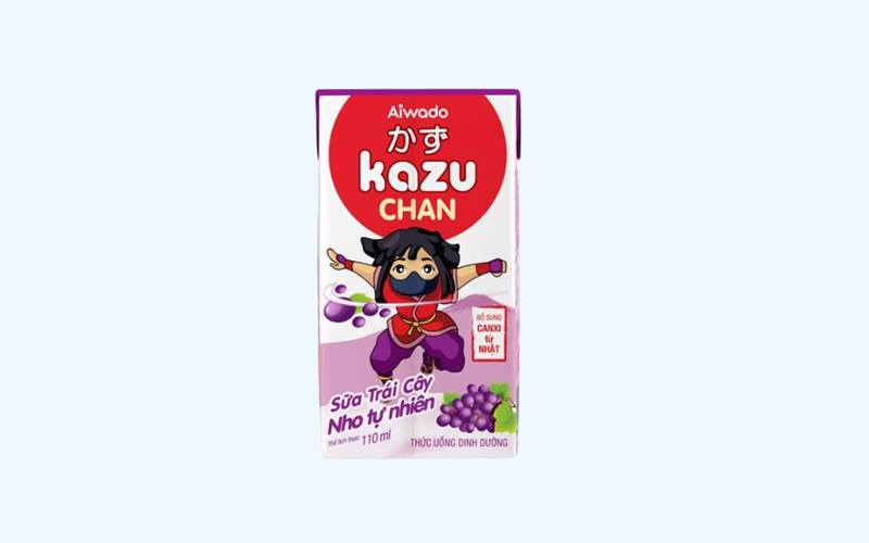 Sữa trái cây Aiwado Kazu Chan hương nho