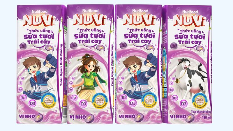 Sữa trái cây Nuvi hương nho