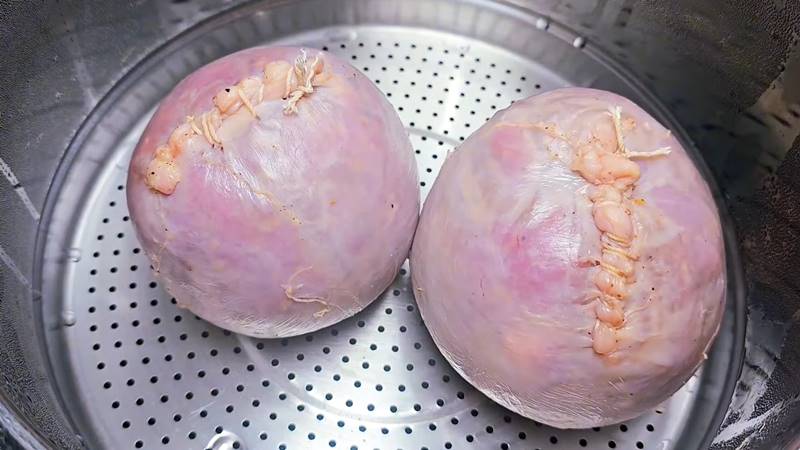 Hấp pate bong bóng 