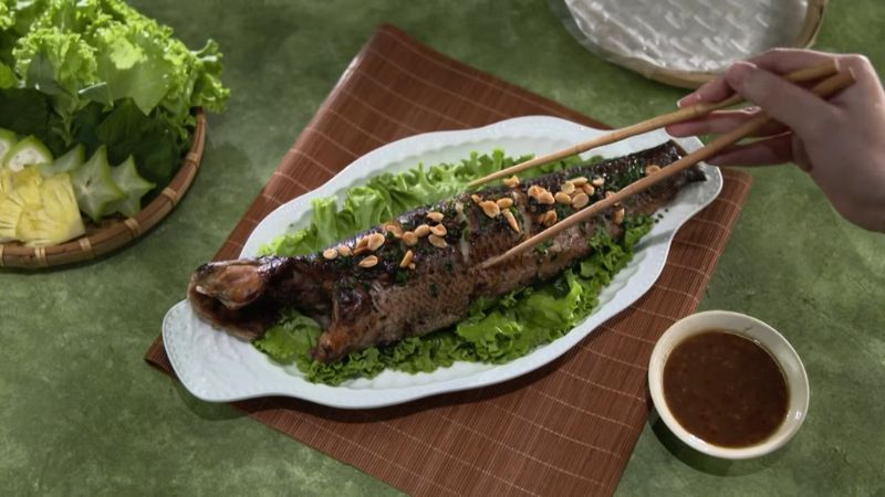 Cá lóc nướng xiêm xanh