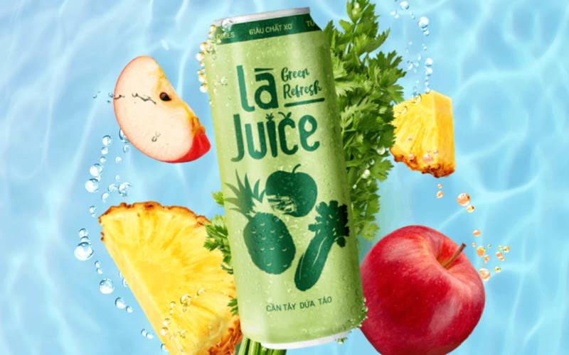 Nước ép rau quả thật Là Juice với hương vị cần tây, dứa và táo