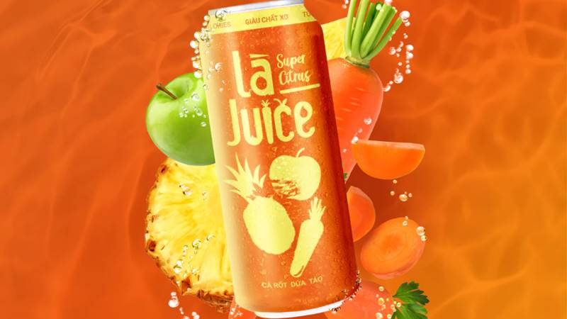 Nước ép rau quả thật Là Juice vị Cà Rốt, Dứa, Táo Super Citrus
