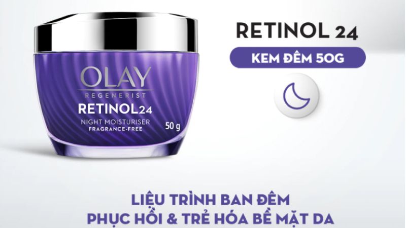 Kem dưỡng Olay Regenerist Retinol 24 Night Moisturiser Fragrance-Free