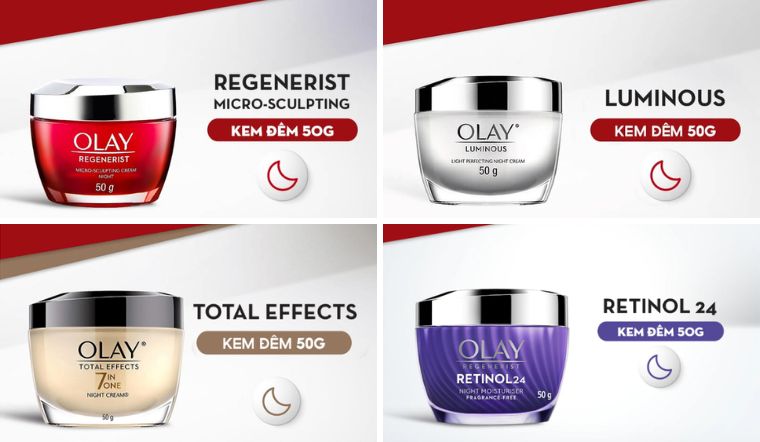 Kem dưỡng Olay ban đêm loại nào tốt nhất? Top 4 kem Olay ban đêm