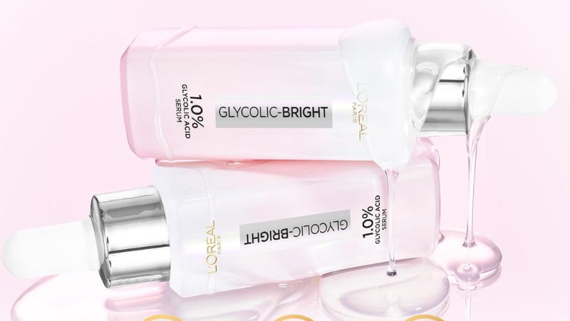 Về bao bì, thiết kế của serum L'Oréal Glycolic-Bright 1.0% Glycolic Acid