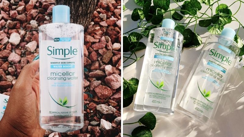 Nước tẩy trang Simple review: Simple Water Boost Micellar Cleansing Water