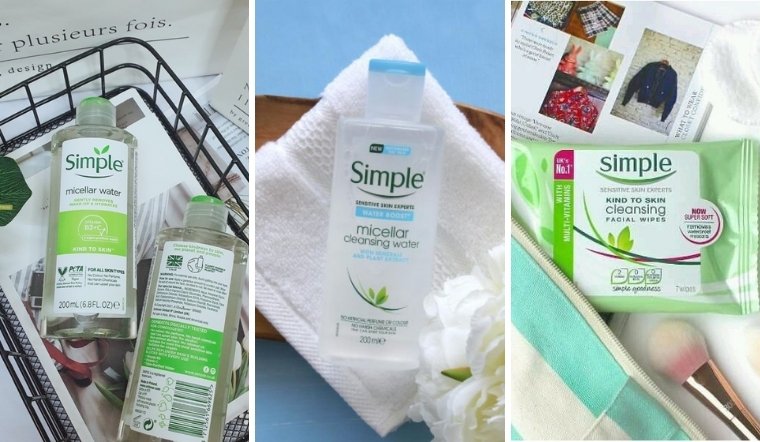 Nước tẩy trang Simple review chân thực cho da nhạy cảm