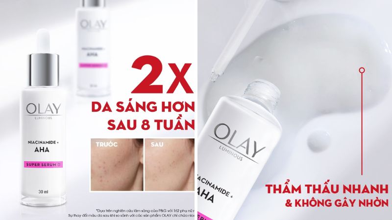 Đối tượng sử dụng serum Olay Luminous Niacinamide + AHA