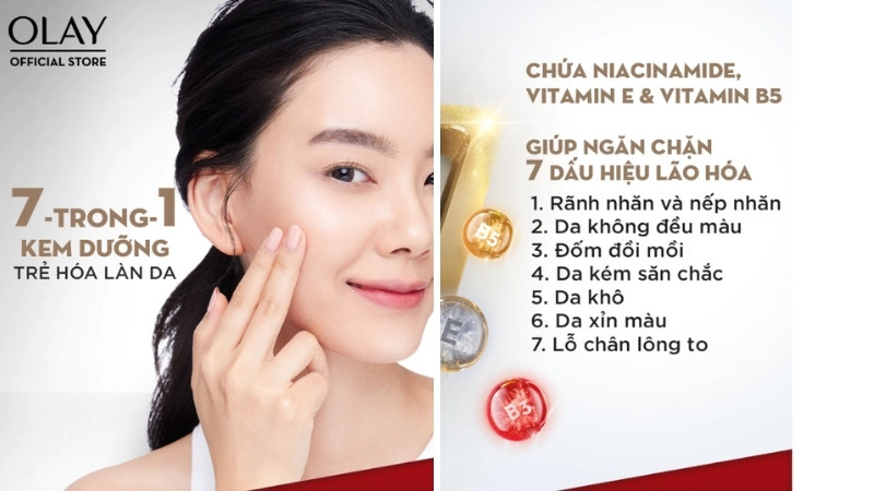 Tác dụng của kem dưỡng da Olay Total Effects 7 in One Night Cream
