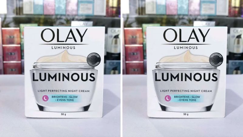 Về bao bì, thiết kế của kem dưỡng Olay Luminous Light Perfecting Night Cream