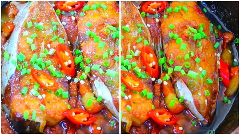 Thành phẩm cá basa kho thịt ba chỉ