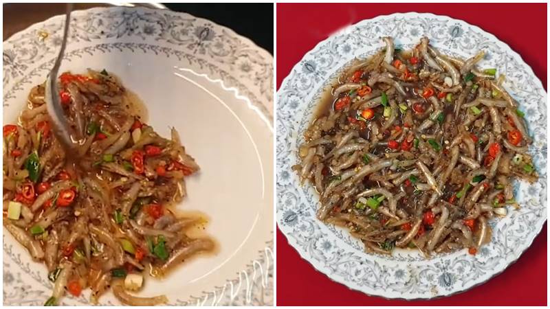 Thành phẩm cá cơm kho quẹt