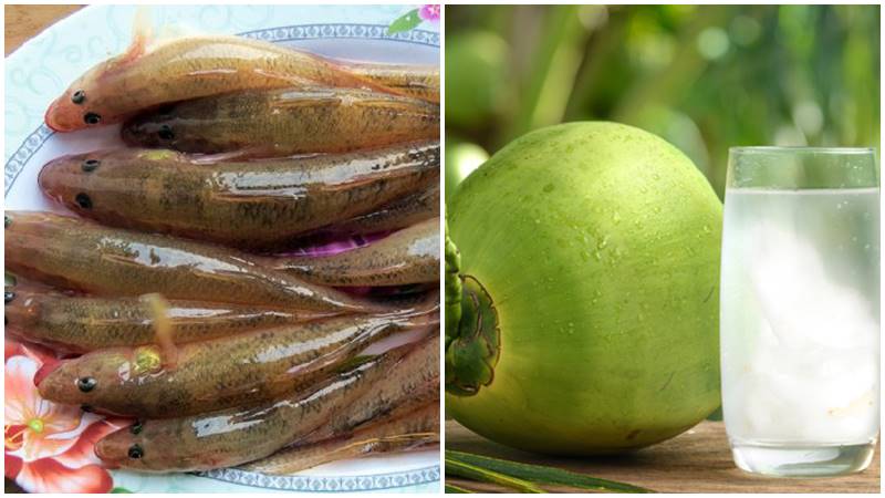 Nguyên liệu làm món cá bống kho dừa