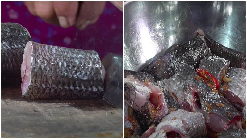 Sơ chế và ướp cá