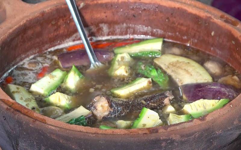 Thành phẩm lẩu mắm cá lóc