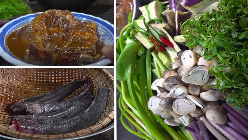 Nguyên liệu làm món lẩu mắm cá lóc
