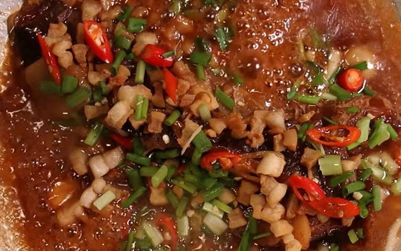 Thành phẩm mắm cá lóc chiên