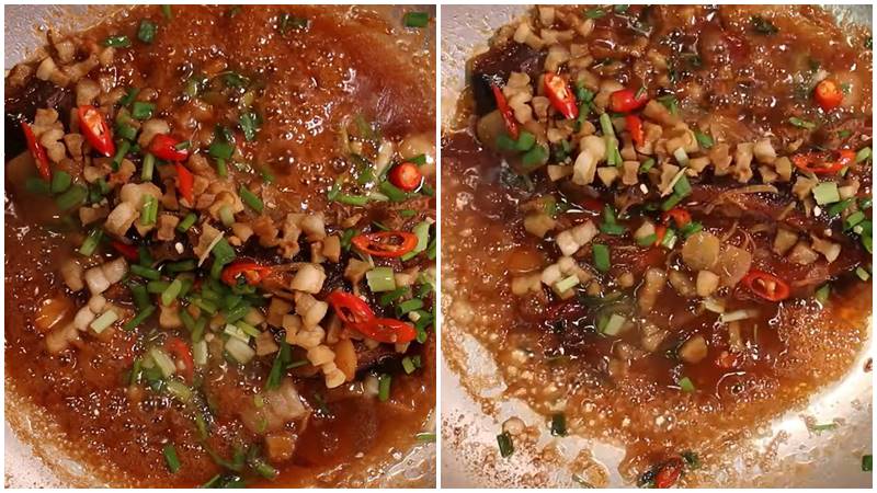 Thưởng thức mắm cá lóc chiên