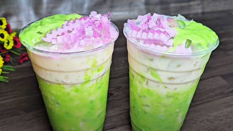 Thành phẩm trà sữa cốm non