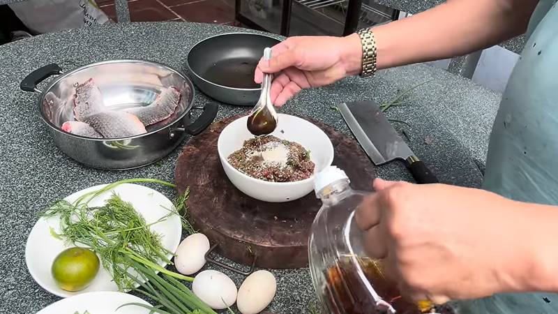 Ướp thịt cá băm 
