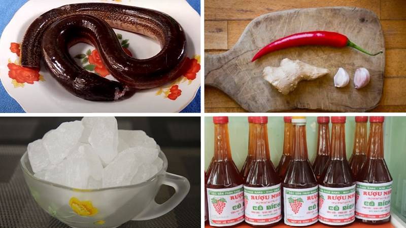 Nguyên liệu làm món lươn khô