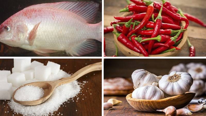 Nguyên liệu làm món cá diêu hồng
