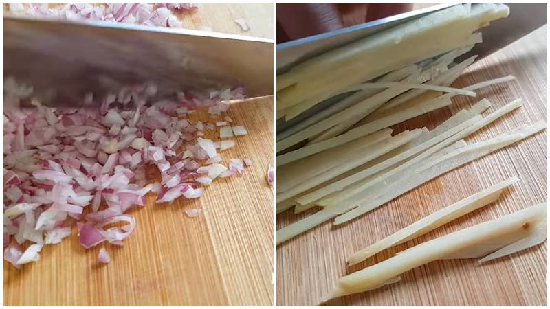 Sơ chế các nguyên liệu khác