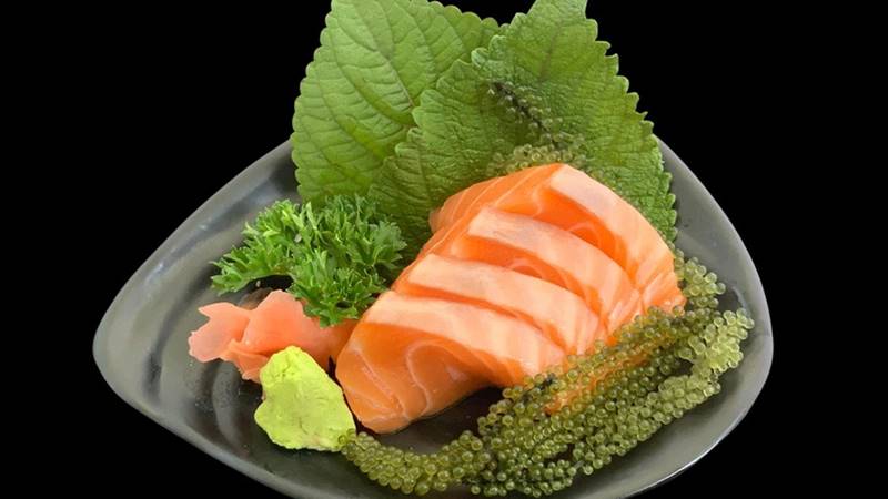 Nguyên liệu làm món cá hồi Sashimi