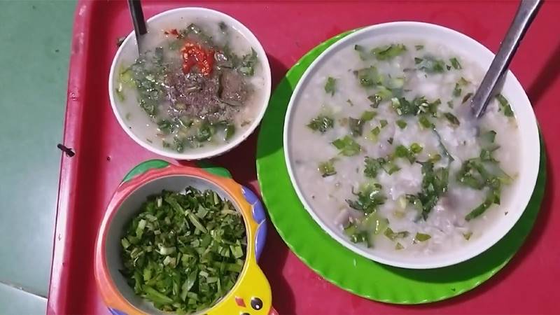 Cháo cá diêu hồng đậu xanh