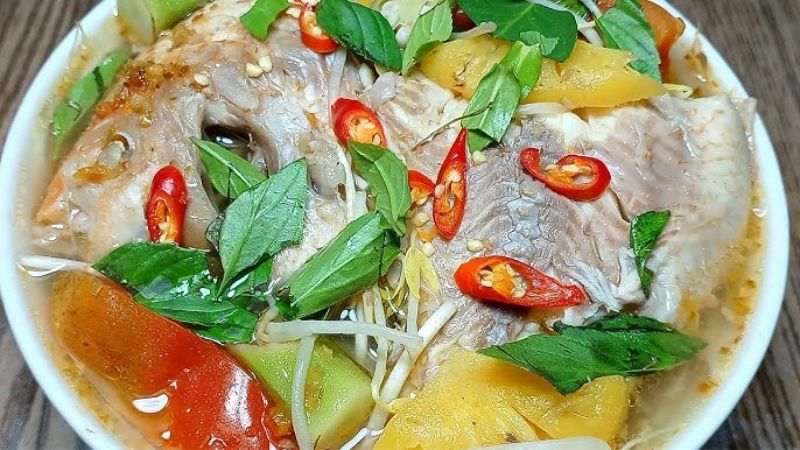 Canh chua cá diêu hồng Canh chua cá diêu hồng
