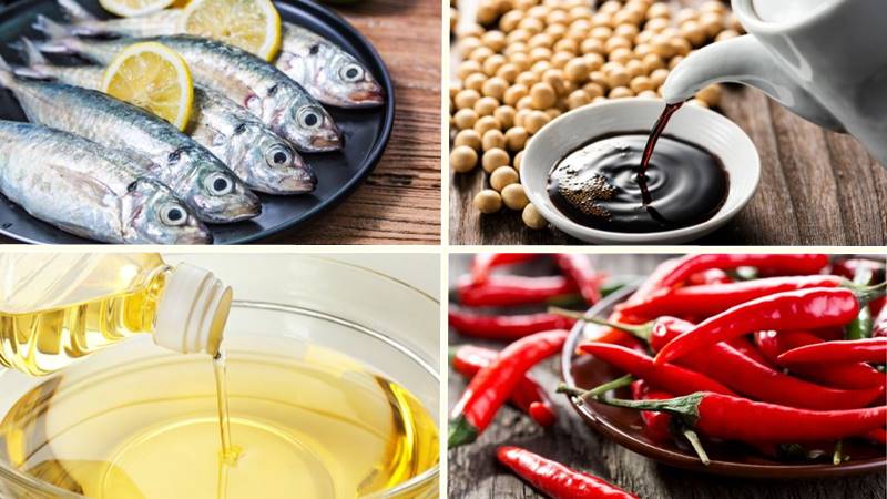 Nguyên liệu làm món cá diêu hồng chiên sả ớt