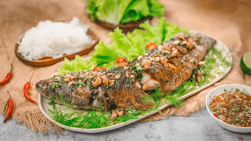 món cá lóc nướng muối ớt