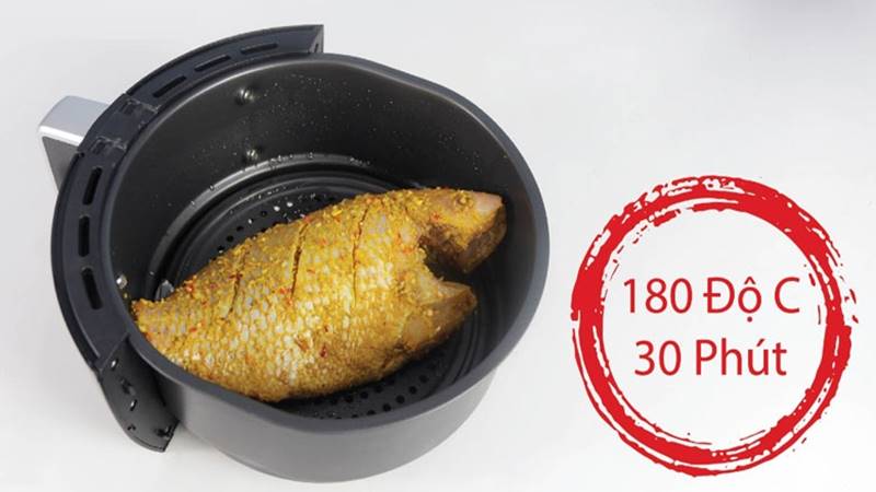 Chiên cá diêu hồng bằng nồi chiên không dầu