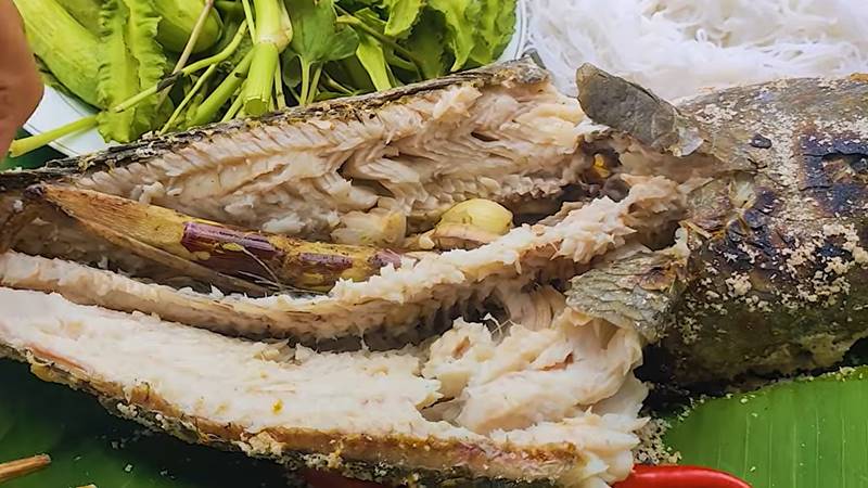 món cá lóc nướng muối tuyết