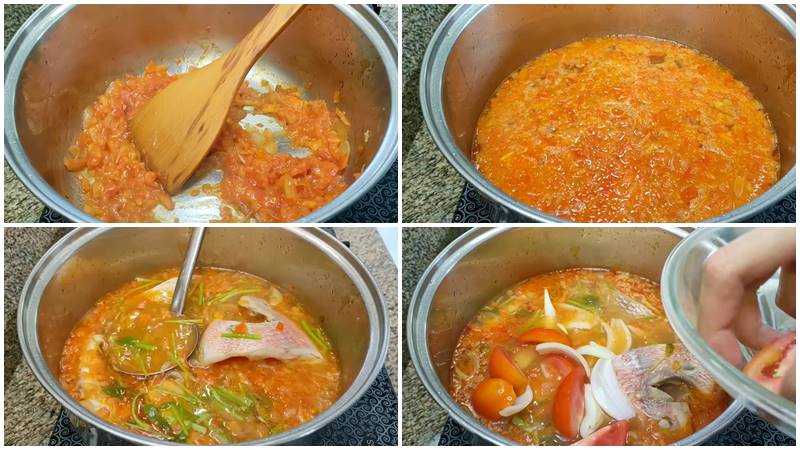 Làm cá diêu hồng nấu ngót