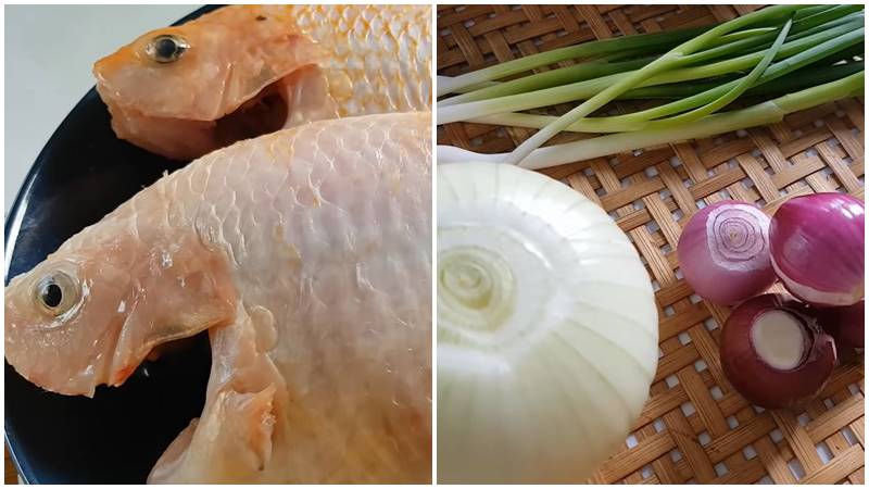 Nguyên liệu làm món bún cá diêu hồng
