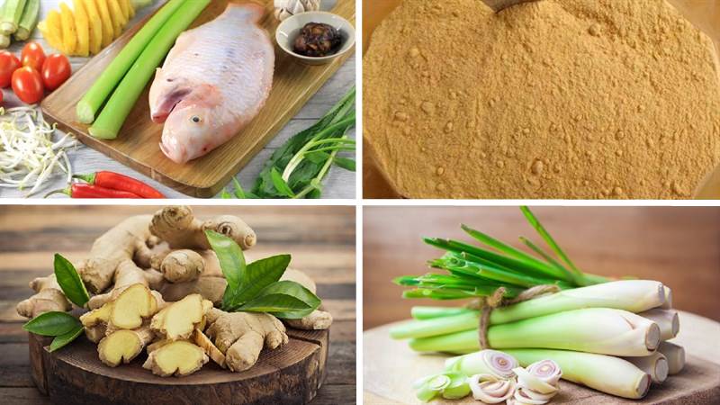Nguyên liệu làm món gỏi cá diêu hồng