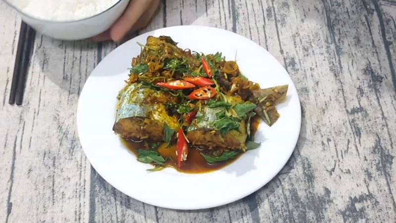 cách làm cá nục kho sả ớt