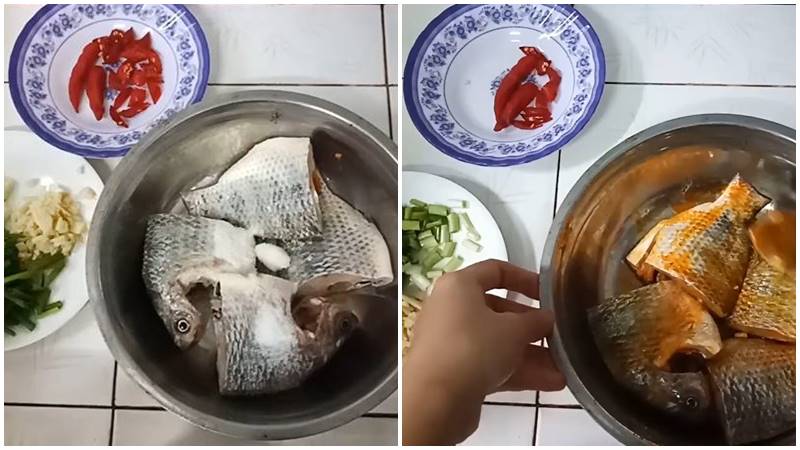 Sơ chế và ướp cá