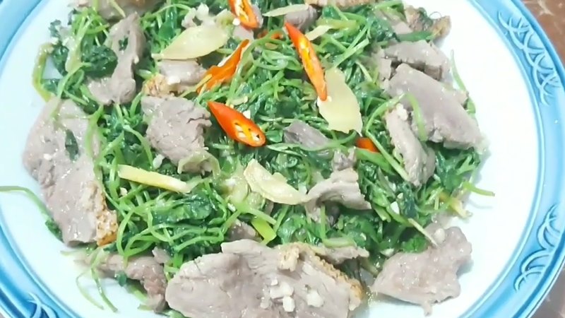 ngan xào rau má ngan xào rau má