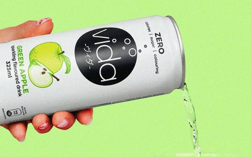 Nước ngọt có ga không calo Vida hương táo