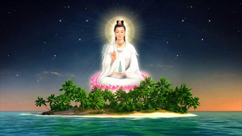 Mẹ Quan Âm thường được chưng cúng hoa sen Mẹ Quan Âm thường được chưng cúng hoa sen