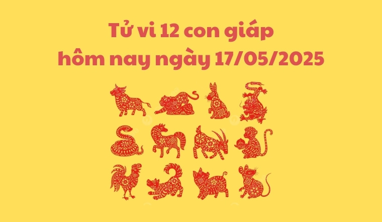 Tử vi 12 con giáp hôm nay 17/05/2025: Thân tài lộc rực rỡ, Hợi sức khoẻ ổn
