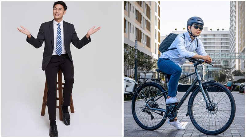 Tạo dáng chụp ảnh đứng nam: Sử dụng ghế hoặc đạo cụ