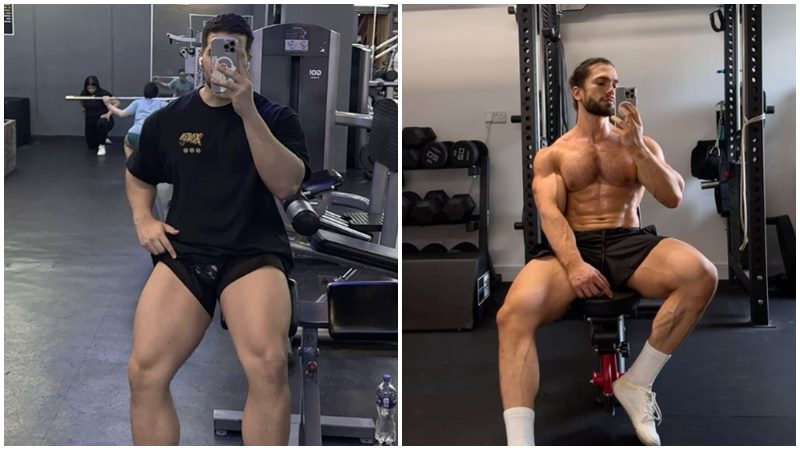 Tạo dáng chụp ảnh đứng nam: Tạo dáng đang tập gym